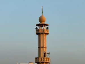 minaret with speakers