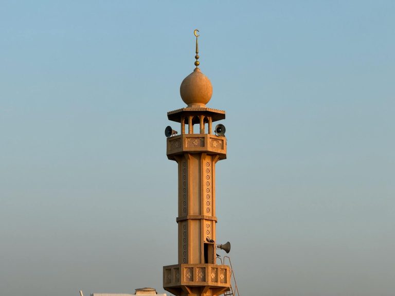 minaret with speakers